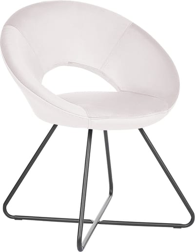 RACHEL - Fauteuil - Gebroken wit - Fluweel