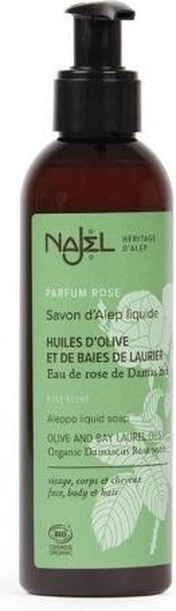 Najel Aleppo Zeep liquid Damascus pompfles 200 Milliliter