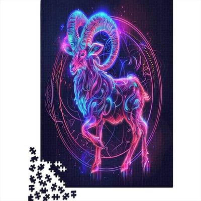 Goat Puzzel voor volwassenen, 1000 stukjes, veeleisende mini-puzzel voor volwassenen, artwork jigsaw, puzzel voor familie, spel, woondecoratie, 1000 stuks (75 x 50 cm)