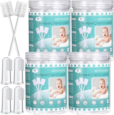 Baby Mondreiniger - Zuigeling Reiniger - Mondhygiëne Baby - 360 Graden Reiniging - 204 Stuks - Blauw