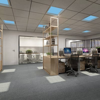 Hera LED paneel Sky Window 60x60cm met inbouwframe