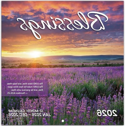 Wandkalender 2026 - Maandkalender Jaarkalender - Planning en Organisatie - Bijbelverzen en Landschappen - 30 x 61 cm - Meerdere Kleuren