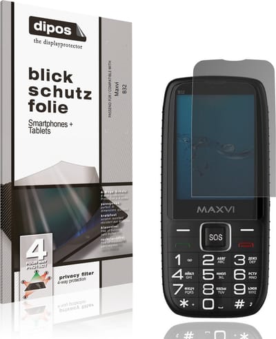 dipos – Matte Privacy Screenprotector geschikt voor Maxvi B32 | Anti-Spy Beschermfolie