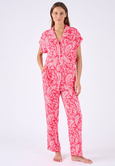 Damart - Pyjama van zuivere viscose - Dames - Roze - 38-40 (S)