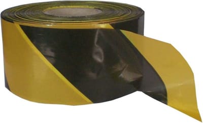 Afzetlint Geel / Zwart 500 meter| Afzetting – Warningtape – Waarschuwings lint | Afzetten – Barrière – Verkeer – Veiligheid – Verkeerslint | Beveiliging – Goed zichtbaar | De Veiligheids-winkel