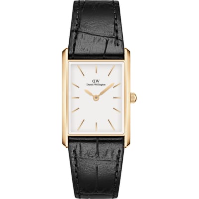 Daniel Wellington DW Watch Bound Black Crocodile Gold 22x32