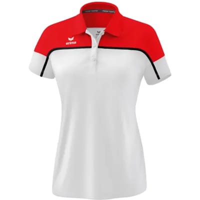 Erima Change Polo Dames - Wit / Rood / Zwart | Maat: 34