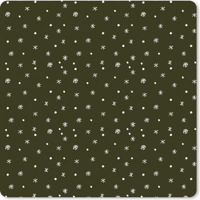 Muismat 20x20 cm - Mousepad Sneeuwvlok - Winter - Patronen - Muismatten - Kerst - Cadeau - Kerstcadeau voor mannen en voor vrouwen