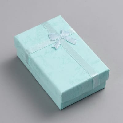 Juweeldoosjes Set - Cadeauverpakking - Sieraden Opbergen - Stevig Karton - 8x5.1x2.7cm - Turquoise