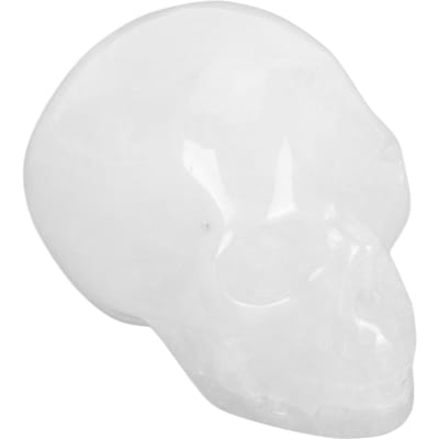 Tête de mort en cristal de 2 pouces sculptée à la main polie sculpture statue crâne miniature ornements pour blanc