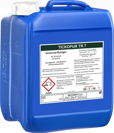 TICKOPUR TR7 - 10L Reinigingsconcentraat voor printplaten, oliefilters, soldeer raamwerk, electronische componenten en veel meer! (ultrasoon vloeistof - reinigings - reiniger - reinigingsmiddel - middel)