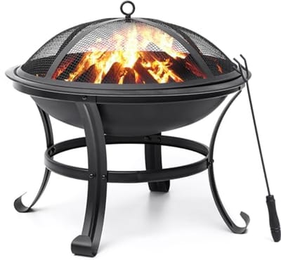 22 Inch Buiten Haard - Houtgestookte Vuurschaal voor Camping, Tuin en Patio