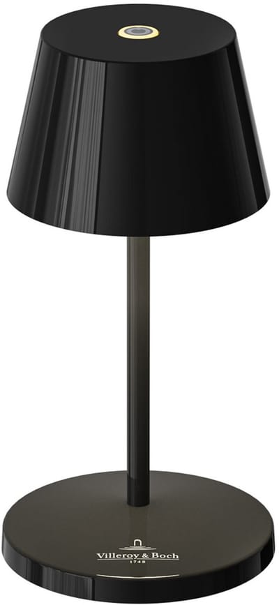 Villeroy & Boch | tafellamp Seoul Nano | zwart keramiek | 12 cm hoog | accu | indoor/outdoor