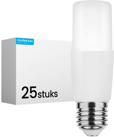 Modee E27 LED Lamp 7.9W - 650lm - 2700K - Warm Wit - LED Stick Lamp T37 - Vervangt 70W Halogeen Gloeilamp - 25 stuks