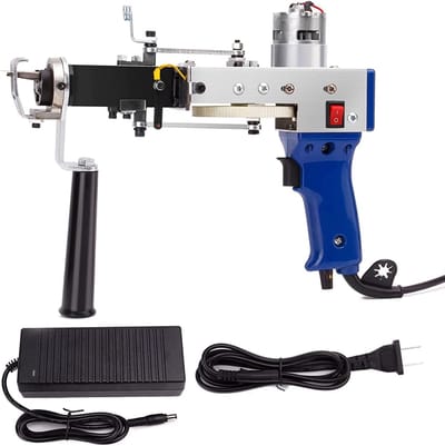 Tuftpistool Kit - Tapijt Maker - Tapijt Creëren - 2-in-1 Stapel & Lus - 4-19 mm Verstelbaar - Zilver