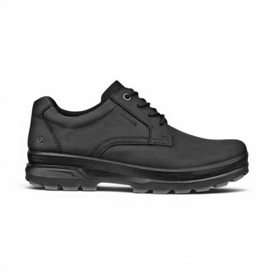 Ecco Zwarte Leren Waterdichte Casual Schoenen voor Heren - Rugged Track 25