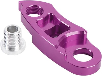 Fiets Derailleurhanger - Frame Uitbreider - Betere Klimprestaties - Hollow Design - 9x6x1 cm - Paars