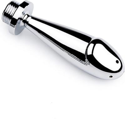 Fixxx - Penisvormige Anaal en Vaginaal Douche - Opzetstuk voor de Doucheslang - Zilver