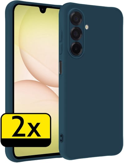 Hoesje - 2 Stuks - Geschikt voor Samsung Galaxy A17 - Sterk & Shockproof - Case Siliconen - Back Cover - Telefoon Hoes - Telefoonhoesjes - Donkerblauw