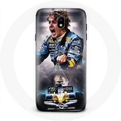 Samsung Galaxy J3 2017 hoesje Formule 1 Fernando Alonso F1-coureur