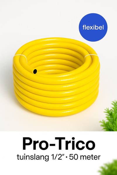 Pro-Trico Tuinslang 1/2 Inch - 50 Meter Waterslang 13 mm met Trico-inlage 10 Bar - Tricoflex Beschikbaar in 25 / 50 / 100 meter - Tuinpomp Hydrofoorpomp Besproeiing