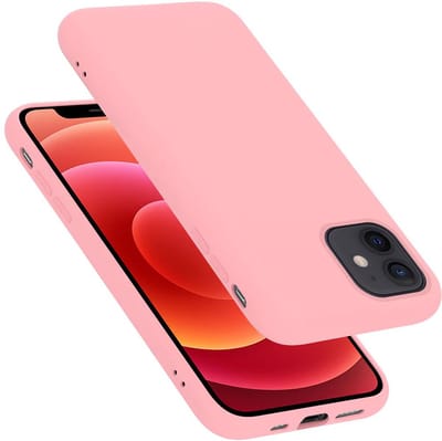 Cadorabo Hoesje geschikt voor Apple iPhone 12 MINI in LIQUID ROZE - Beschermhoes gemaakt van flexibel TPU silicone Case Cover
