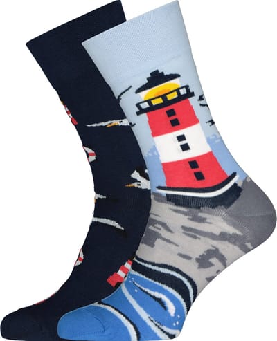 Many Mornings unisex sokken Nordic Lighthouse - Unisex - Maat: 43 - 46