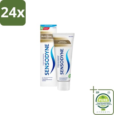 Sensodyne Tandpasta MultiCare 75 ml - Voordeelverpakking - 24 stuks - Gevoelige tanden - Mondverzorging
