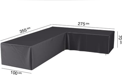 Platinum AeroCover - Loungebankhoes L-vorm - 355x275x100xH70 Rechts - Ademend - Waterproof - Hoge kleurechtheid
