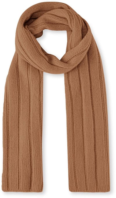 FALKE Scarf in Rib sneldrogend warm kasjmier wintersjaal unisex bruin - maat ONESIZE