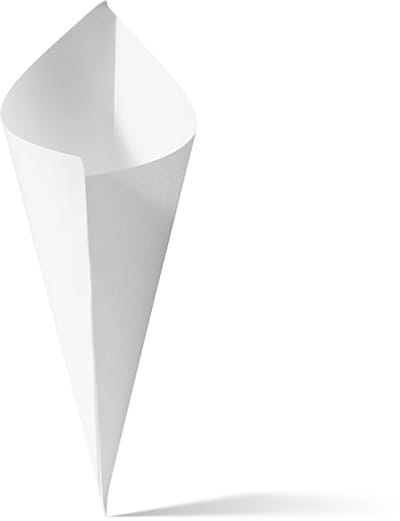 Papieren Puntzakken 18cm 50 stuks | Snoepzakken | Wit | Uitdeelzakjes | Traktaties