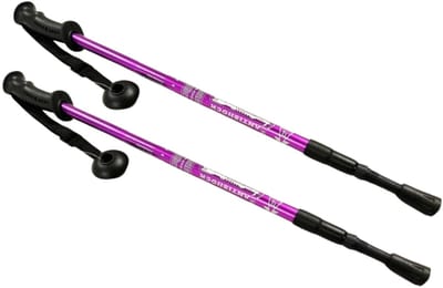 Nordic Walking- stick - stokken 65-135 cm telescopisch - Aluminium - Paars