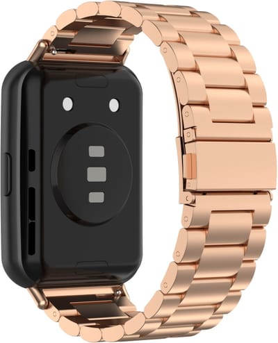 Stalen bandje - RVS - geschikt voor Huawei Fit 2 - rosegoud
