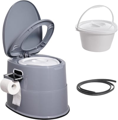 Campingtoilet met Deksel - Draagbaar Toilet - Chemisch Toilet - Campingspullen