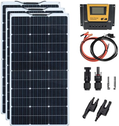 Zonnepaneel - Zonnepanelen - Monokristallijn - 12V - 300W - Zonne-kit - Flexibel - Waterdicht - Lichtgewicht - Voor Caravan - Camper - Boot of Thuisgebruik