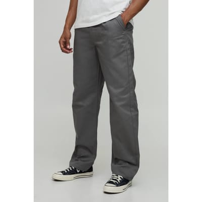 Relaxed Fit Plooifront Work 365 Pantalon | Charcoal | Size 30