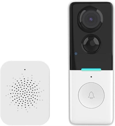 Video Deurbel - Slimme Camera - Huisbeveiliging - PIR Humanoid Detectie - 14 x 6 x 6 cm - Zwart