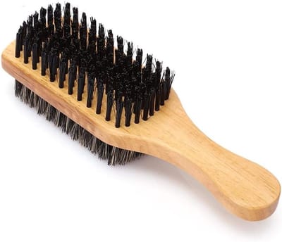 Dubbelzijdige Baardborstel voor Baardverzorging met Nylon en Haren - Ideaal voor het Kammen en Reinigen van Baarden