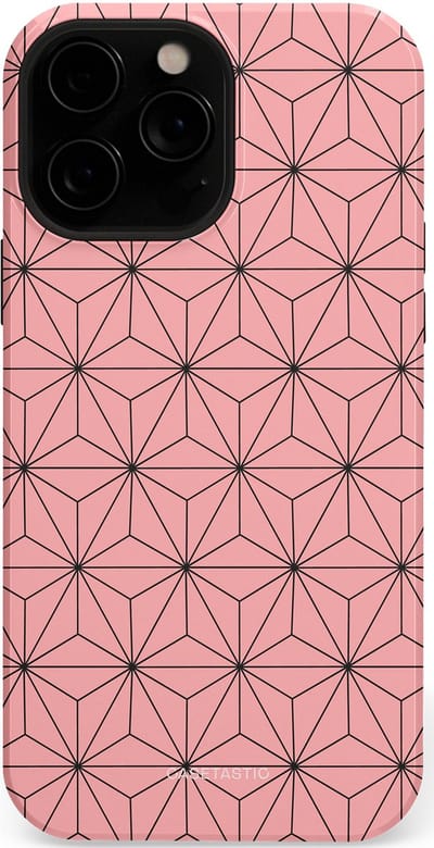 Casetastic Hoesje Geschikt voor Apple iPhone 13 Pro Max Magsafe - Stijlvolle Beschermende Duo-layer Case - Roze Zwarte Fashion Paris Patroon