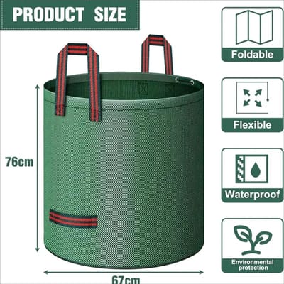 Tuinafvalzakken XXL – Set van 4 – 4x 272 L – Sterk & Opvouwbaar – Voor Tuinafval, Bladeren & Gras – Groen