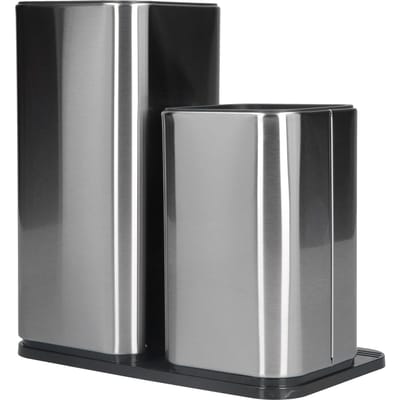 2-in-1 Messenhouder met Snijplank Organizer Roestvrij Staal Keuken Opbergaccessoire