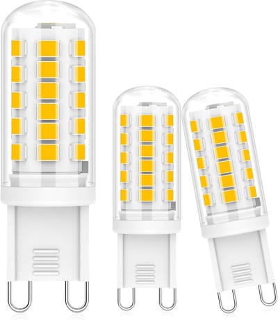 3-Pack G9 LED Lampen 3W Warm Wit 2700K Dimbaar - Equivalent 40W Halogeen, 480Lm, Flicker Free