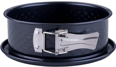 Famanu – Ronde springvorm Ø 18 cm met hart-reliëf en platte bodem, PFAS-vrije bakvorm ideaal voor desserts en speciale gelegenheden
