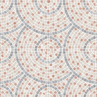 Dutch Wallcoverings - Artifice- mozaïek tegel beige/terra - M763-10