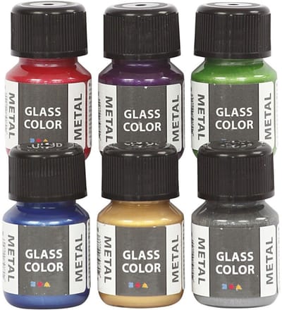 Glass Color Metal, 6x30 ml