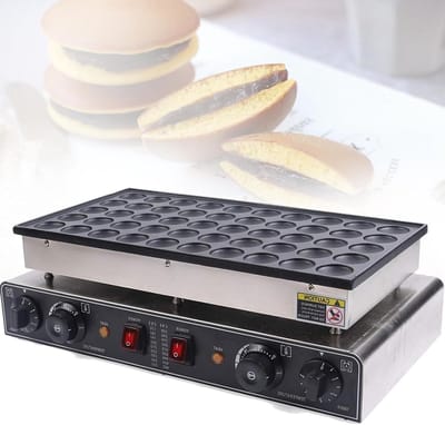 Poffertjes Pan - Mini Pannenkoeken Maker - Snacks Bakken - 50 Gaten - 4.5 cm - Zilver