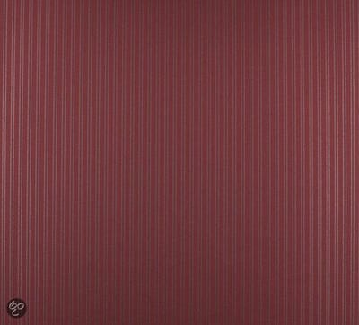 Dutch Wallcoverings Vliesbehang fijn streepje - rood
