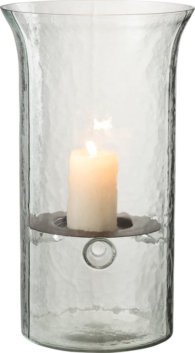 J-Line kaarshouder Bord Wazig - glas - transparant - medium