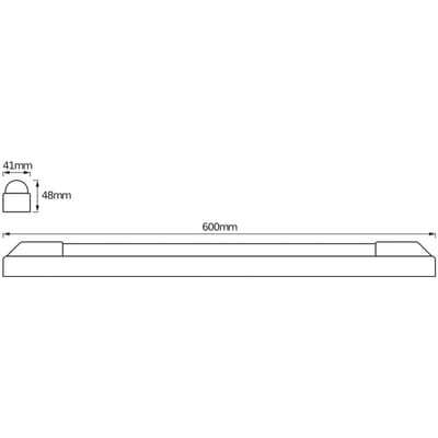OSRAM LED-lichtbalk 60cm, warm wit 3000K, 1260 lumen, plafond- en wandlamp, gereedschapsloze installatie, energiebesparende lamp IP20, 12W, wit