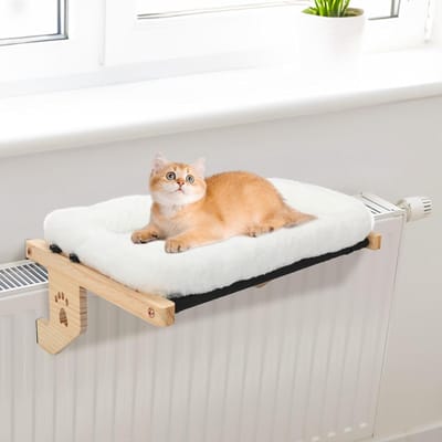 Famanu – Kattenraam hangmat, ruimtebesparend en opvouwbaar raamkattenbed tot 20 kg, groen